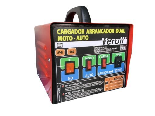 Cargador y Arrancador 30/400 amp. 12V. DUAL Para autos y motos